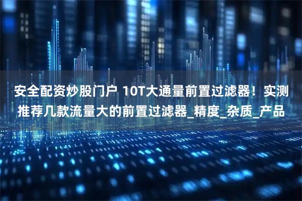 安全配资炒股门户 10T大通量前置过滤器！实测推荐几款流量大的前置过滤器_精度_杂质_产品